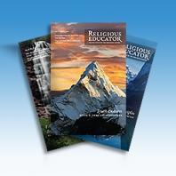 A display of three issues of the Religious Educator